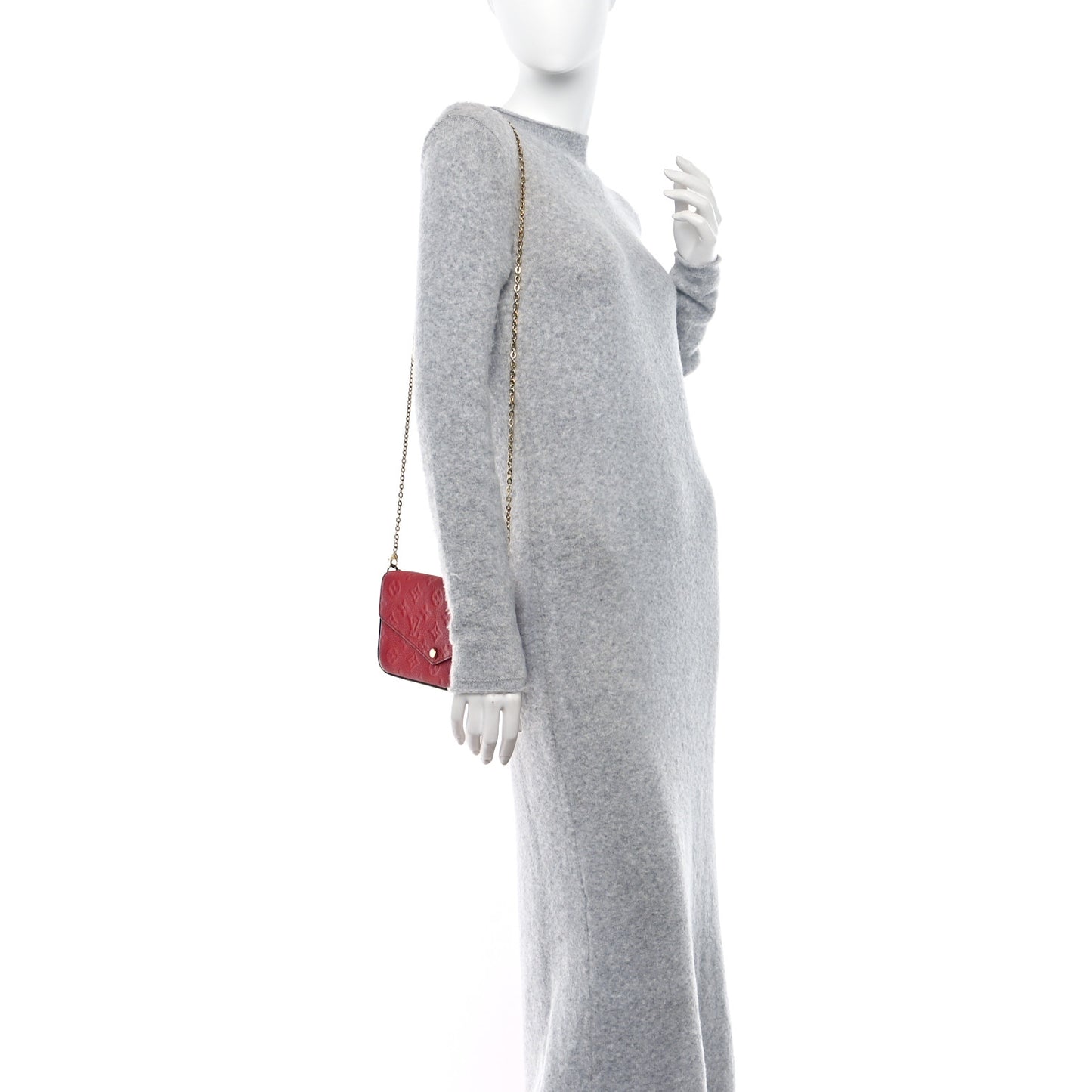 Empreinte Pochette Felicie Chain Wallet Cherry