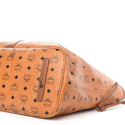 MCM Visetos Medium Liz Reversible Shopper Tote Cognac 11 of 15