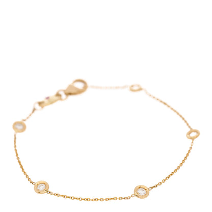 Roberto Coin 18K Yellow Gold Diamond By the Inch Five Station Bracelet 1 of 4
