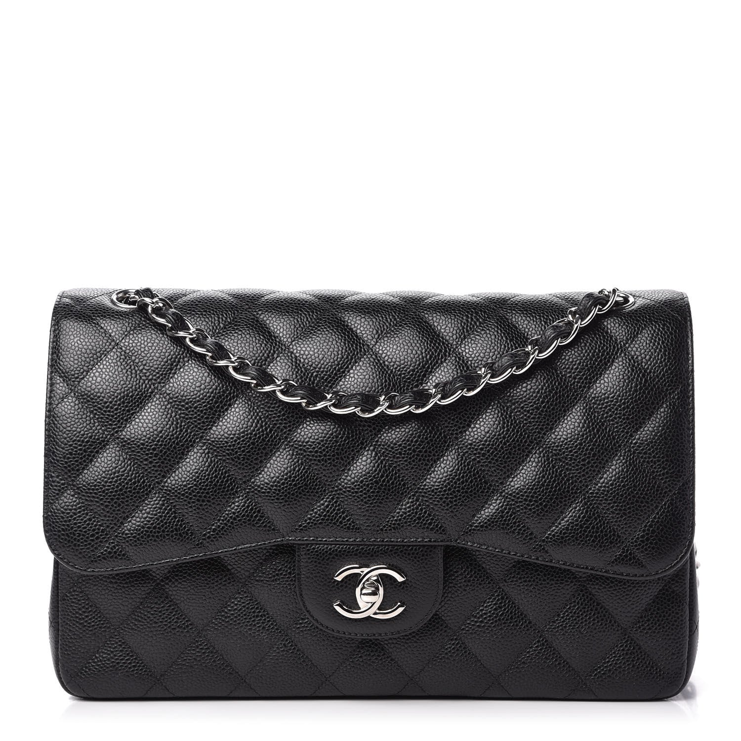 Chanel Caviar Quilted Jumbo Double Flap Black 1 of 10