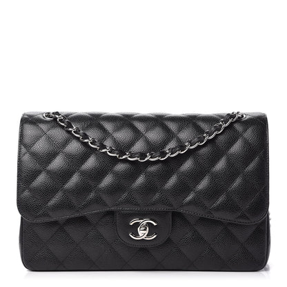 Chanel Caviar Quilted Jumbo Double Flap Black 1 of 10