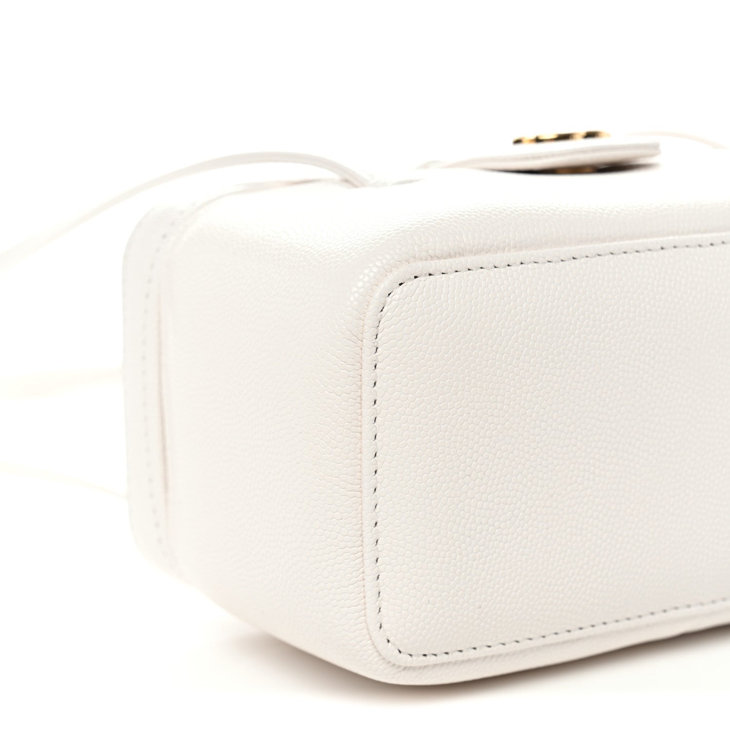 Chanel Shiny Caviar Preppy Coco Long Vanity With Strap White 9 of 11