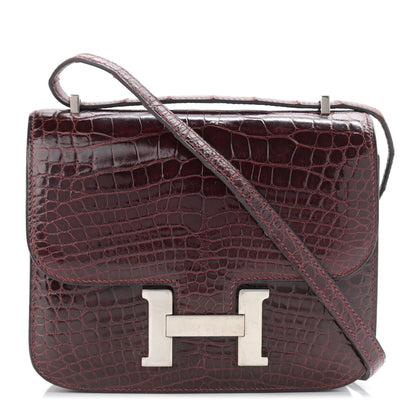 Hermes Shiny Alligator Constance 18 Rouge H 1 of 13