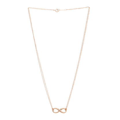 Tiffany 18K Rose Gold Infinity Double Chain Pendant Necklace 3 of 6