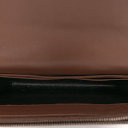 Saint Laurent Grain De Poudre Matelasse Chevron Monogram Envelope Chain Wallet Fard 5 of 11