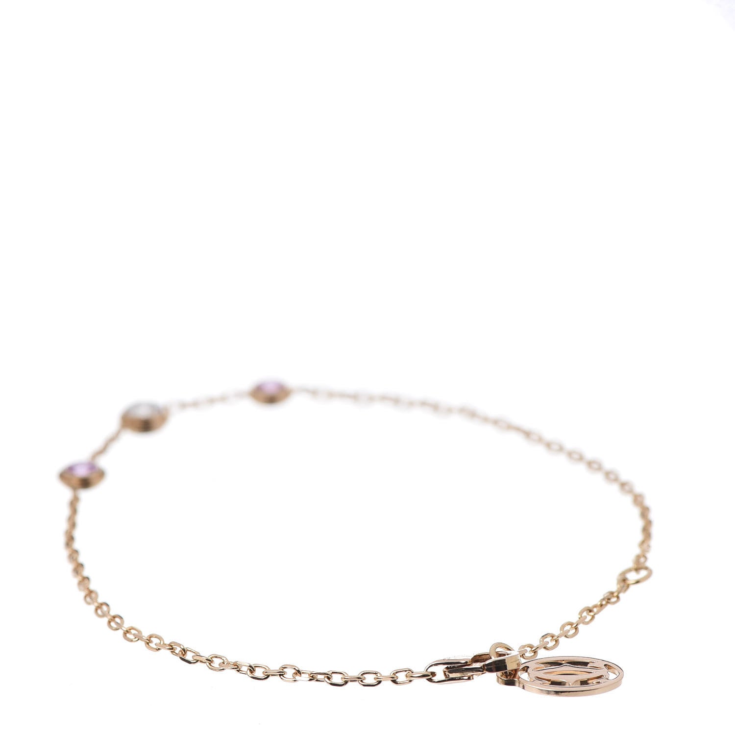 Cartier 18K Pink Gold Diamond Pink Sapphire D'Amour Bracelet 3 of 6