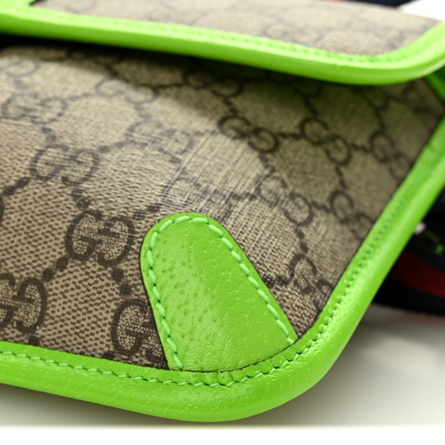 Gucci GG Supreme Monogram Web Small Ophidia Belt Bag Beige Ebony