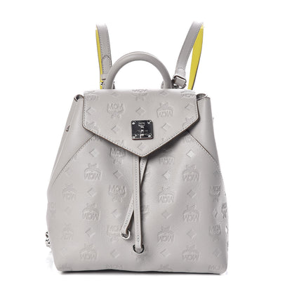 MCM Calfskin Ottomar Monogram Essential Backpack Dove 1 of 9