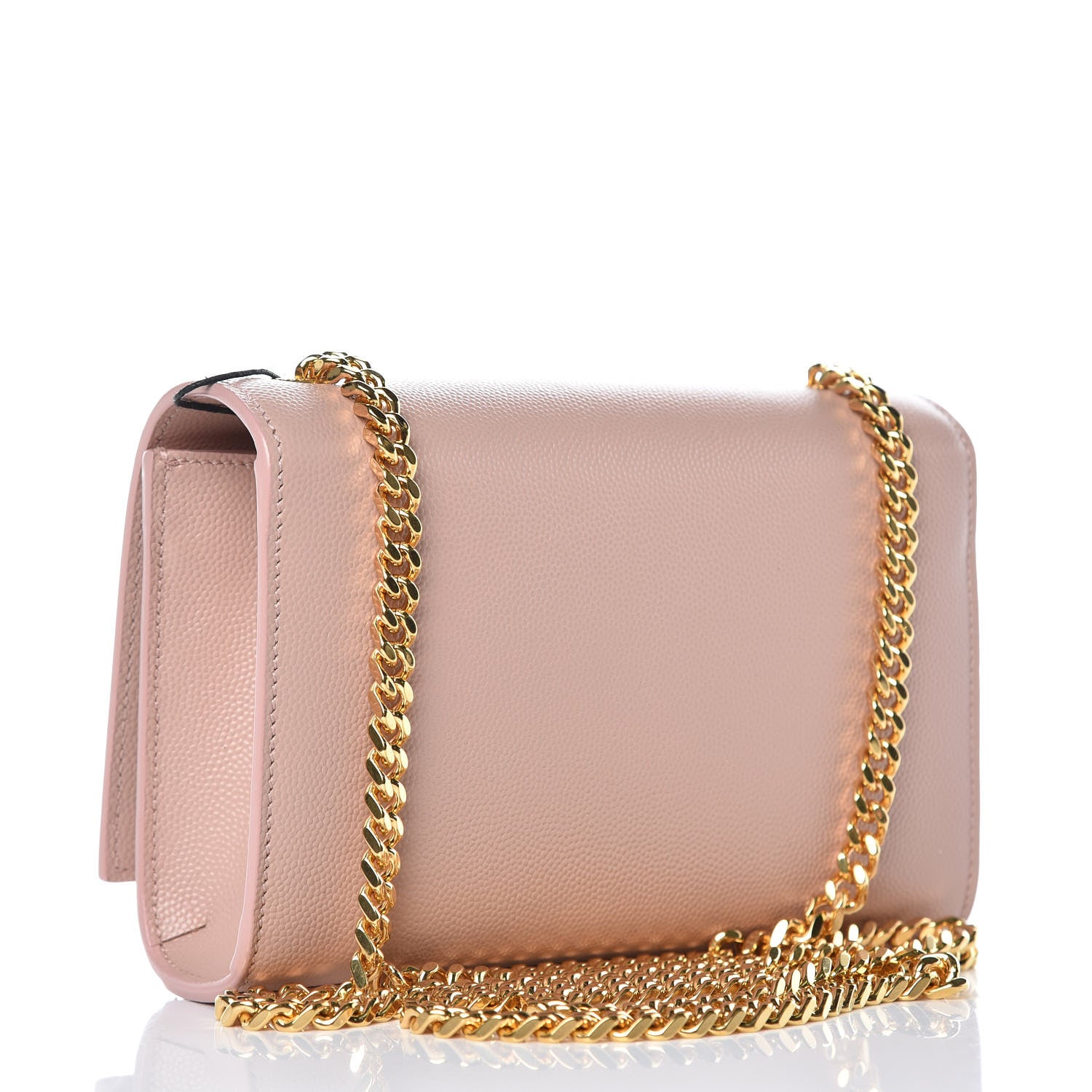 Saint Laurent Grain De Poudre Small Monogram Kate Satchel Pale Pink 3 of 8