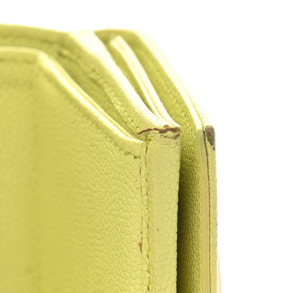 Chanel Caviar Tri-Fold Wallet Light Pink Light Green 9 of 16