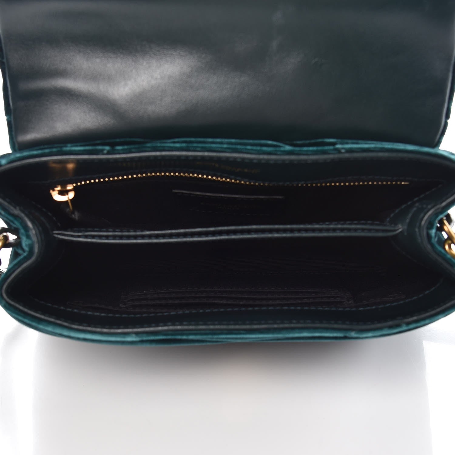 Saint Laurent Velvet Y Quilted Monogram Toy Loulou Chain Satchel Dark Ottanio 4 of 18