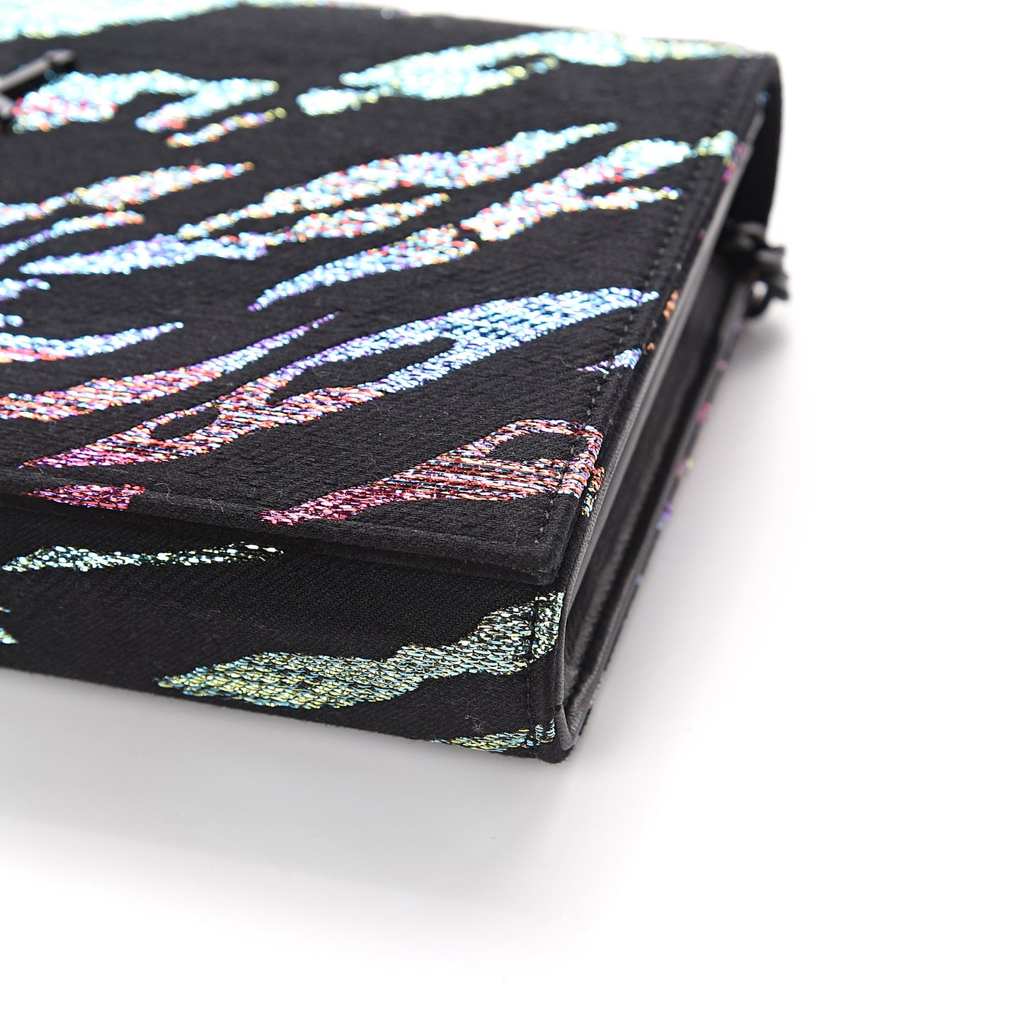 Tiger Burnout Monogram Chain Wallet Multicolor