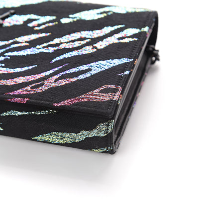 Saint Laurent Tiger Burnout Monogram Chain Wallet Multicolor 9 of 9