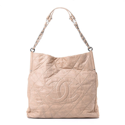 Chanel Iridescent Calfskin Large Sea Hit North South Tote Beige 1 of 5