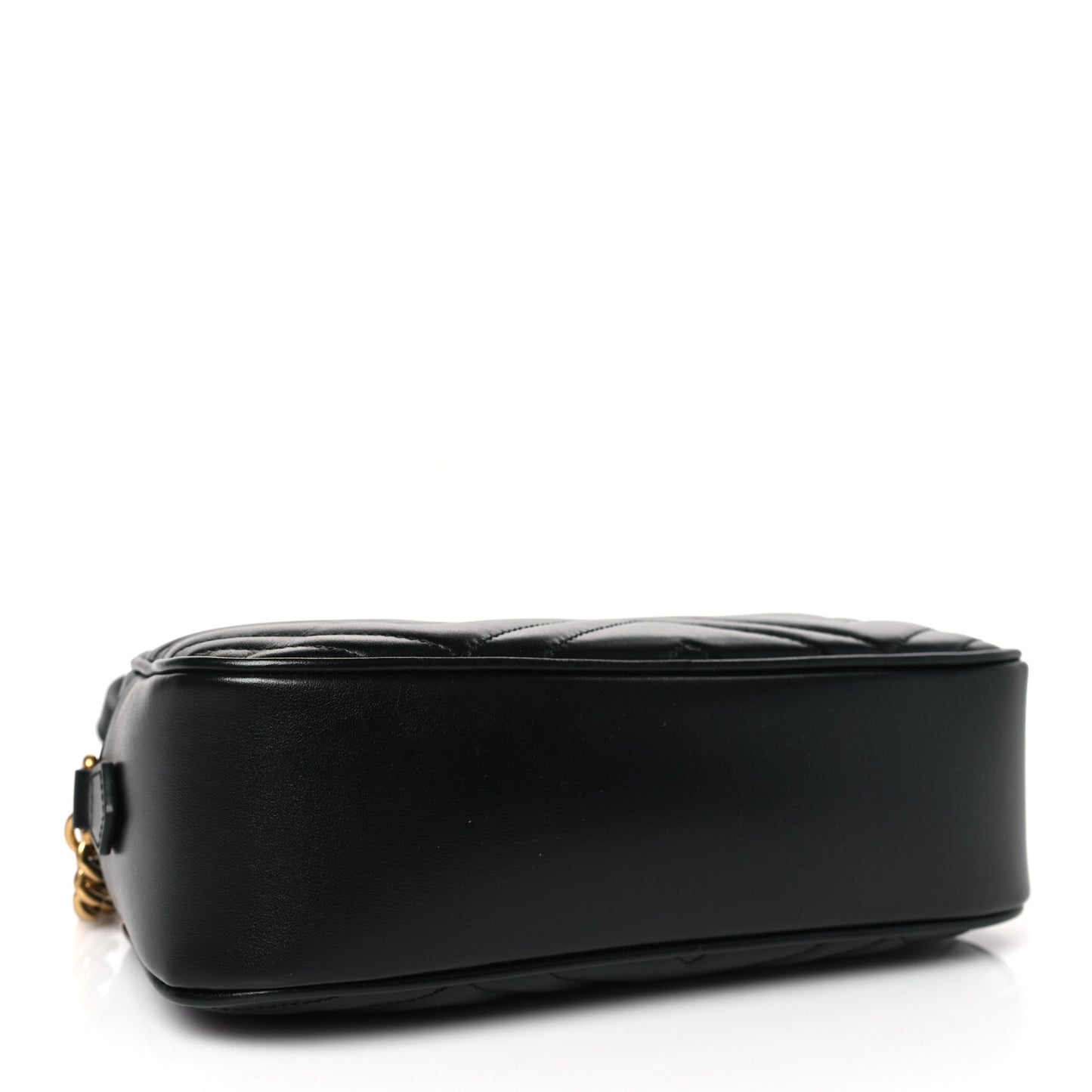 Calfskin Matelasse Small GG Marmont Chain Shoulder Bag Black