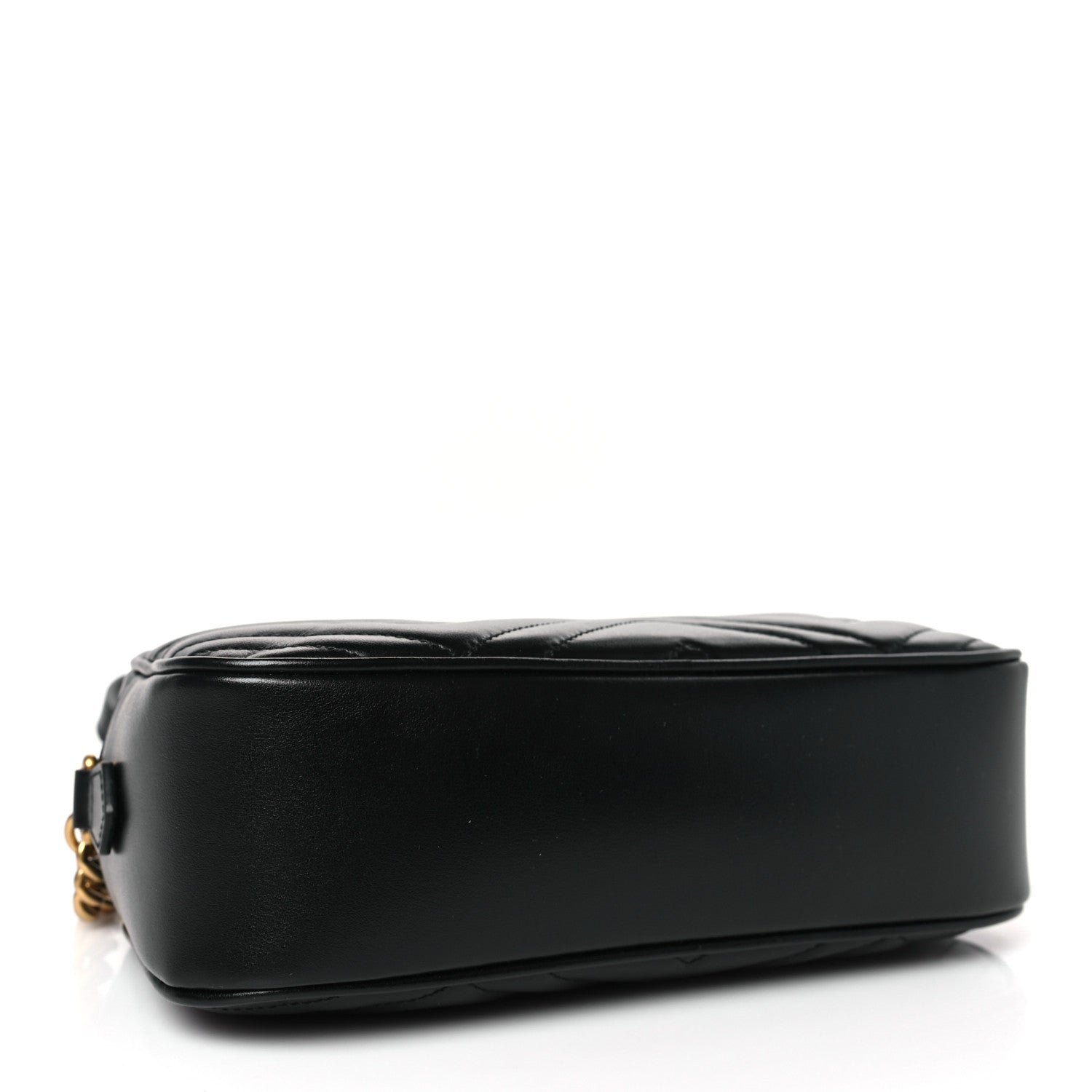 Gucci Calfskin Matelasse Small GG Marmont Chain Shoulder Bag Black 4 of 10