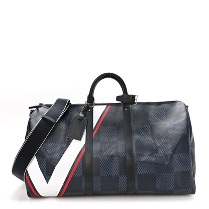Louis Vuitton Damier Cobalt America's Cup Regatta Keepall Bandouliere 55 1 of 9