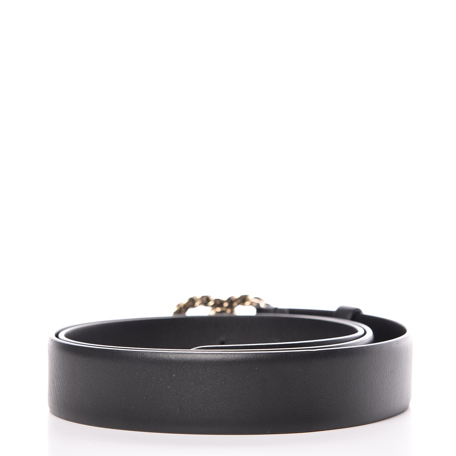 Chanel Calfskin Crystal CC Chain Belt 95 38 Black 3 of 7