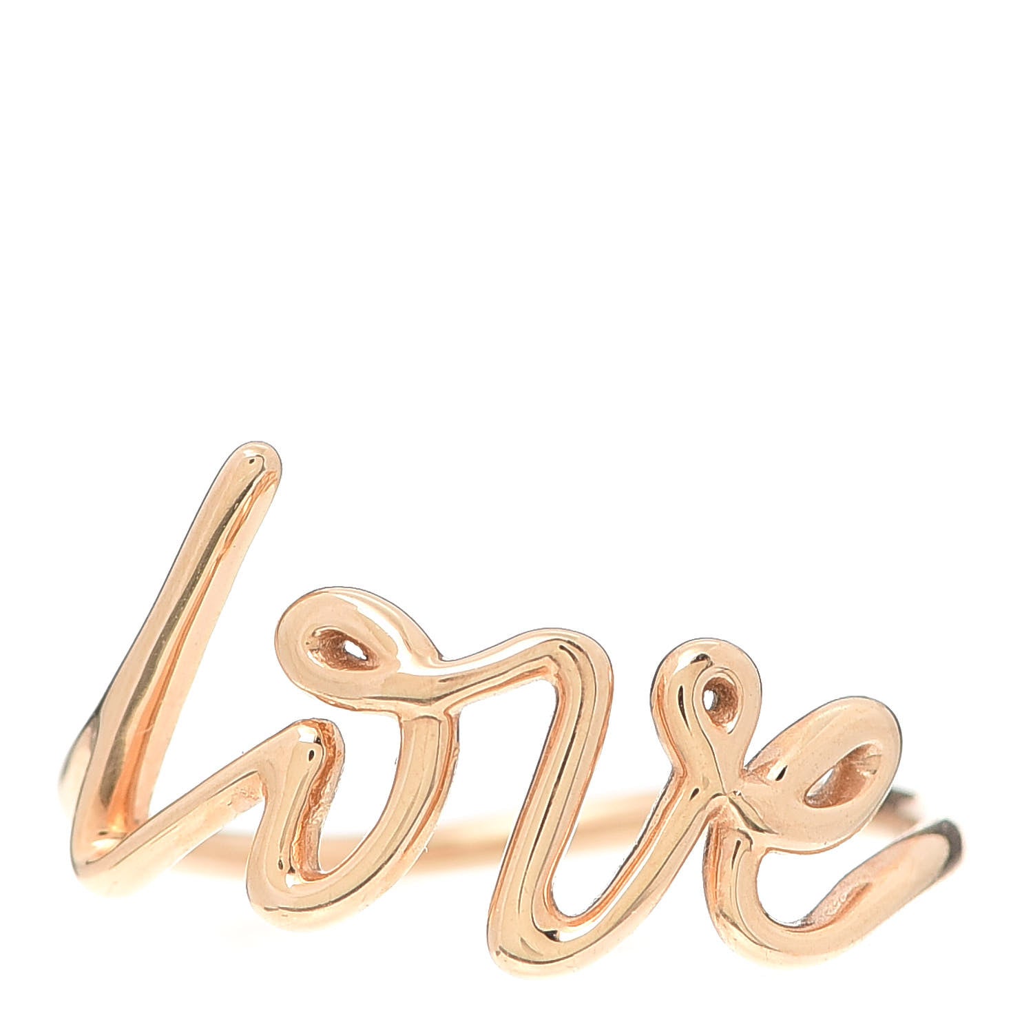 Tiffany 18K Rose Gold Paloma Picasso Graffiti Love Ring 53 6.25 1 of 5