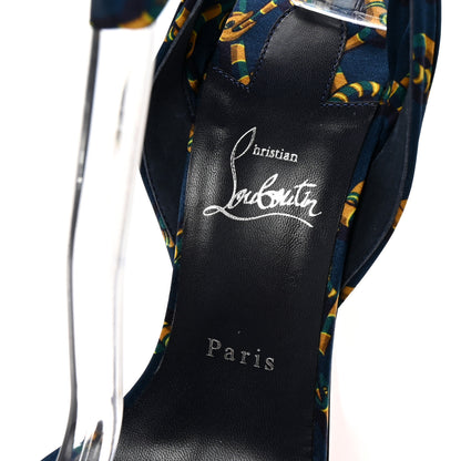Christian Louboutin Crepe Satin Naja Chain 100 Sandal 41 Obscure 8 of 9