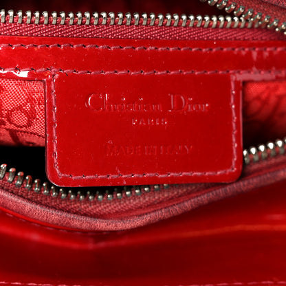 Christian Dior Patent Cannage Medium Lady Dior Red 6 of 10