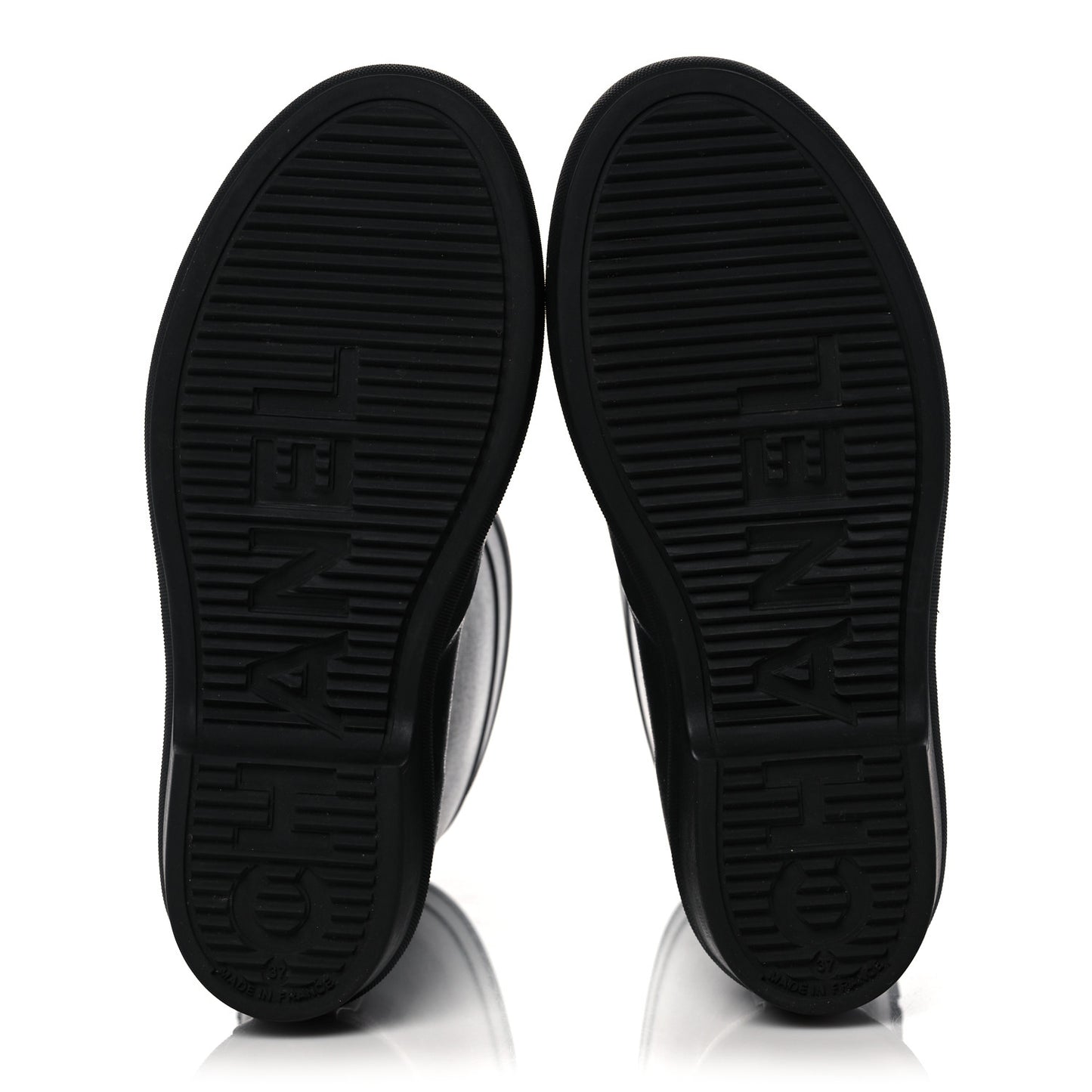 Rubber Logo Short Rain Boots 37 Black Silver