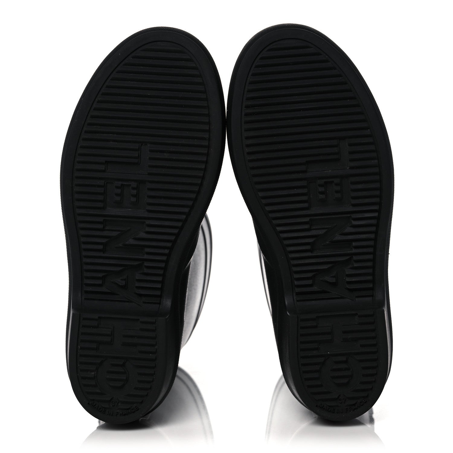 Chanel Rubber Logo Short Rain Boots 37 Black Silver 5 of 12