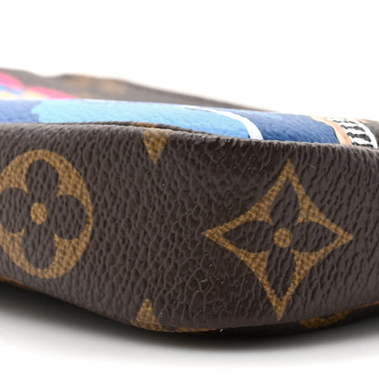 Louis Vuitton Monogram 2019 Christmas Animation Mini Venice Pochette Accessories Blue 9 of 10