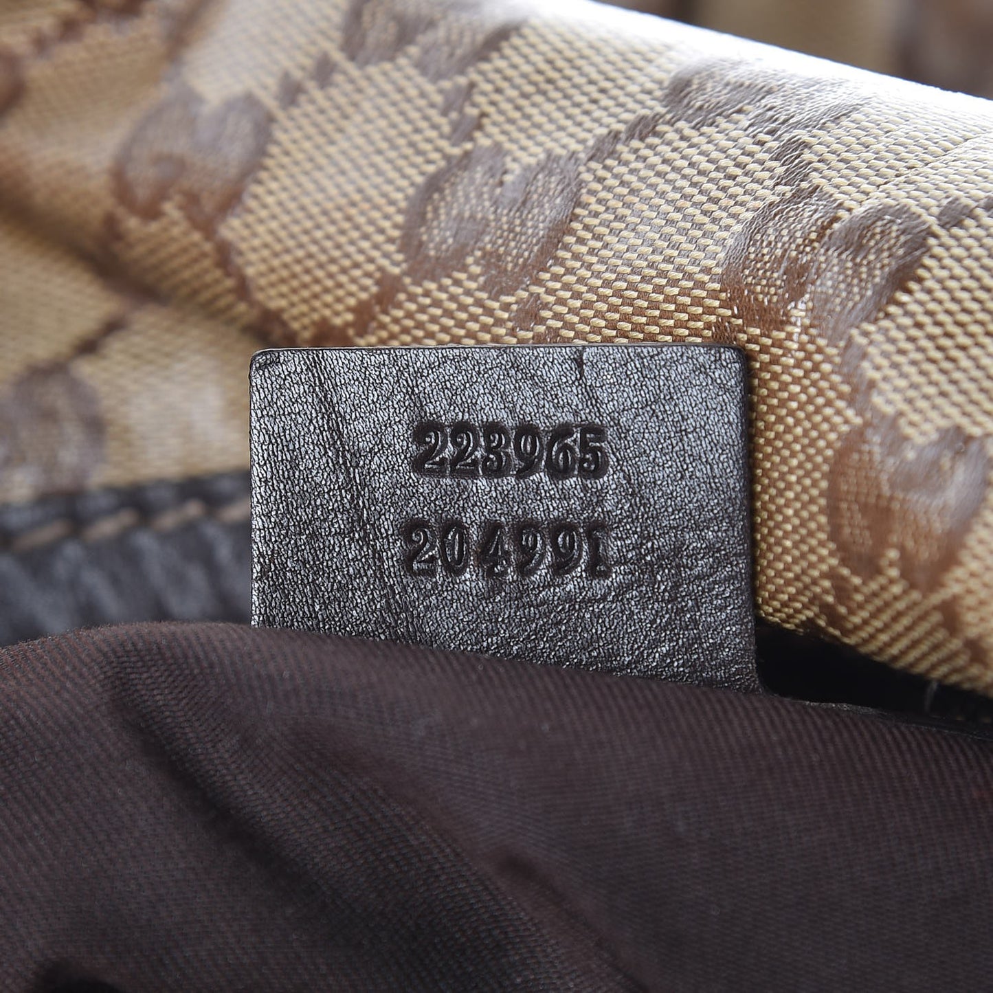 Crystal Monogram Mix Hobo Dark Brown