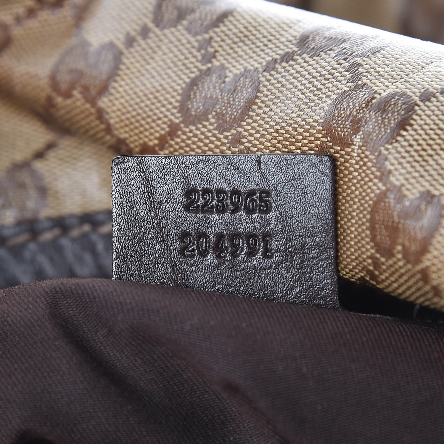 Gucci Crystal Monogram Mix Hobo Dark Brown 7 of 10