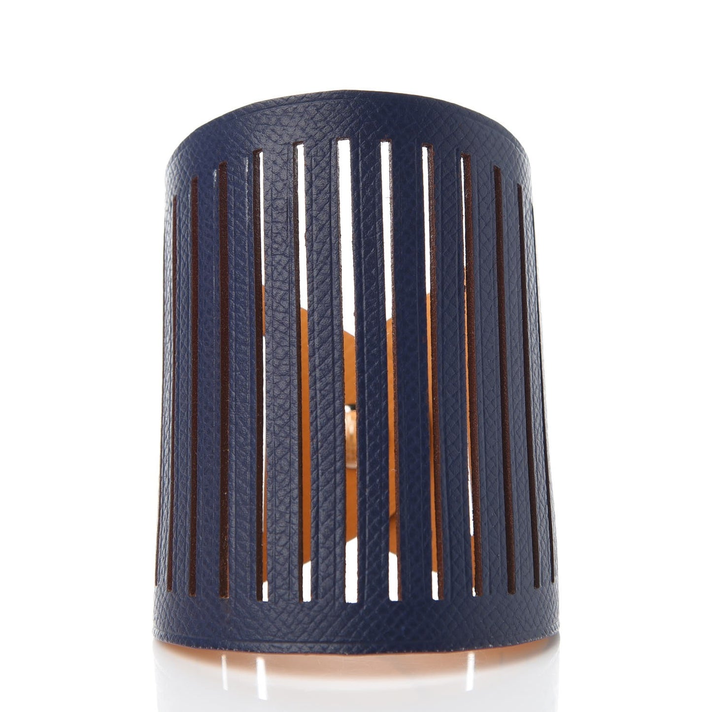 Epsom Petit H Ajoure Reversible Cuff Jaune D'Or Bleu De Malte