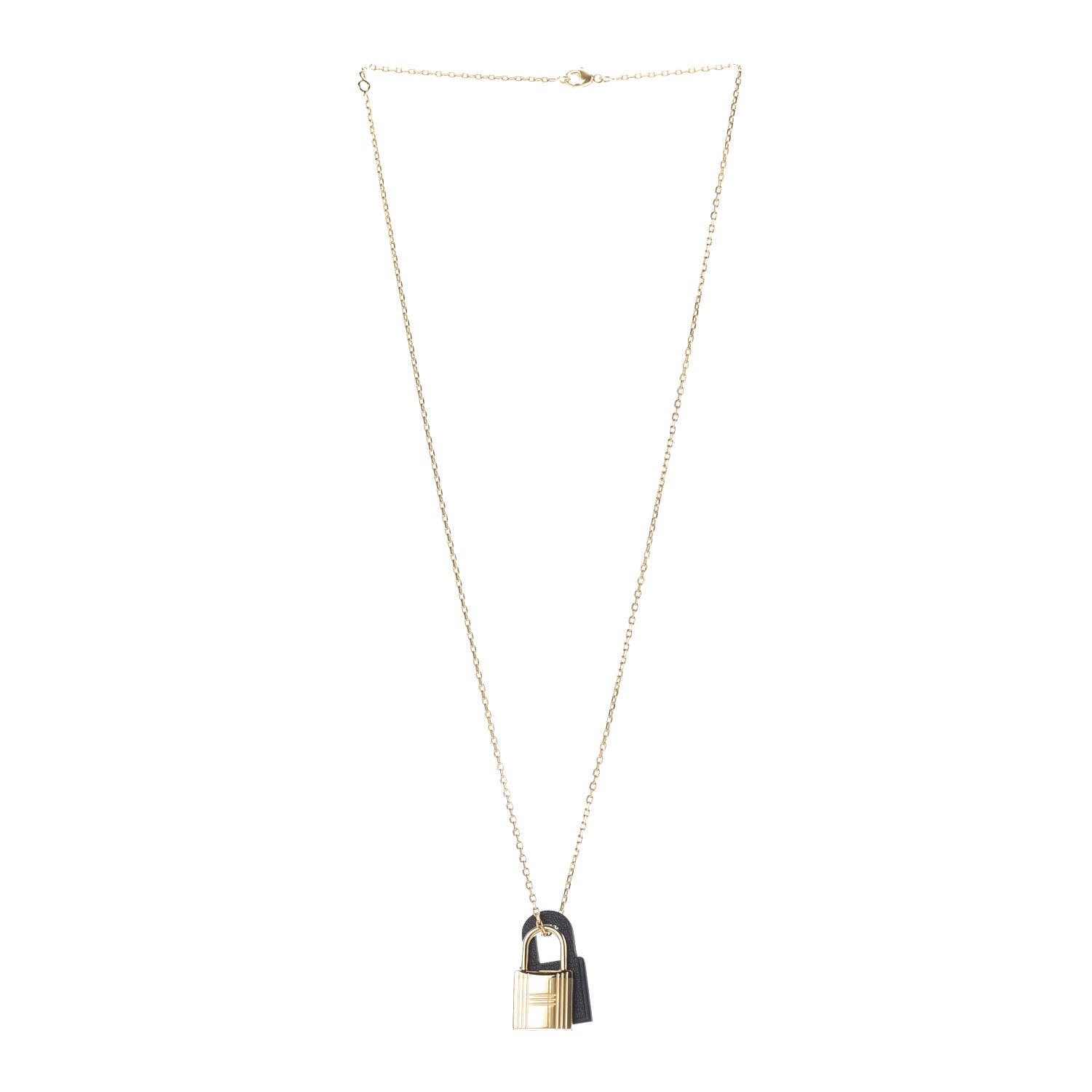 Hermes Swift Small O'Kelly Pendant Necklace Black 3 of 7