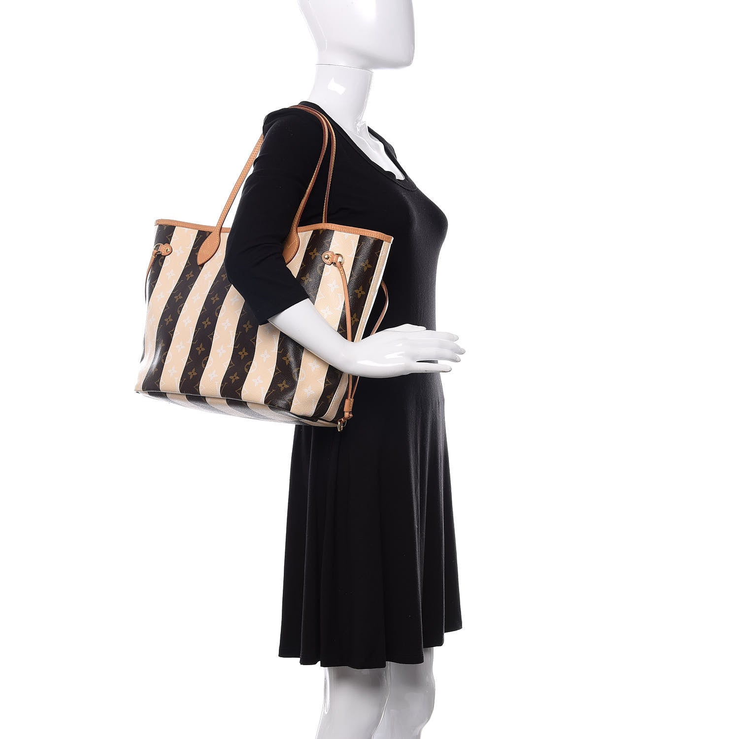 Louis Vuitton Monogram Rayures Neverfull MM 2 of 16