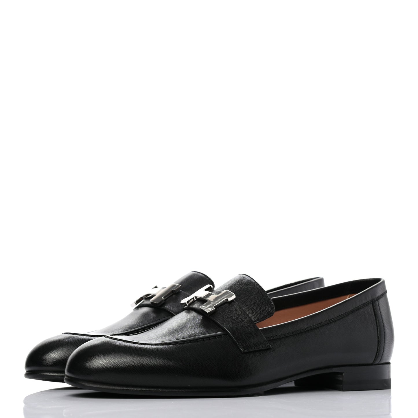 Goatskin Womens Paris Loafers 37 Black