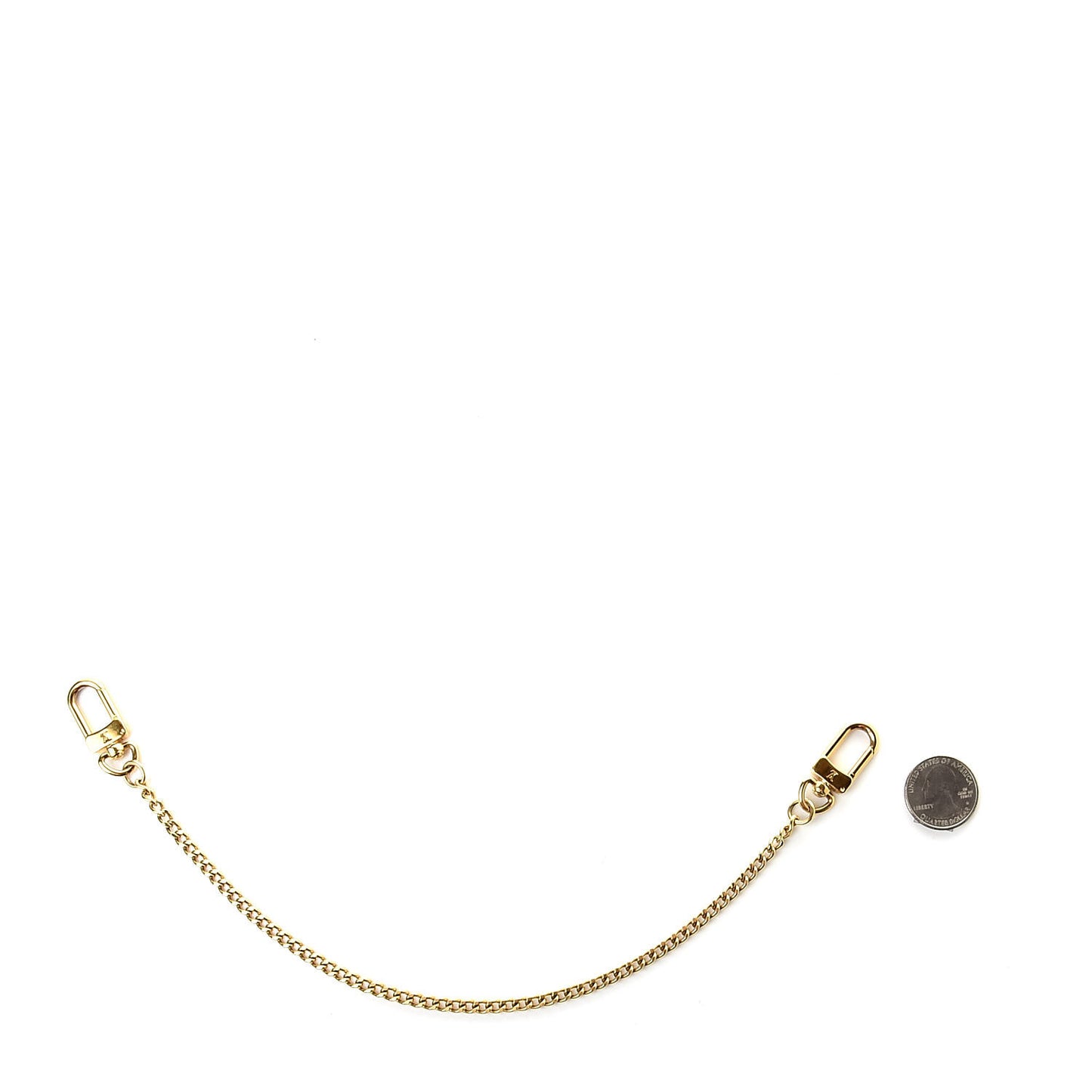 XL Pochette Extender Key Ring Chain Gold