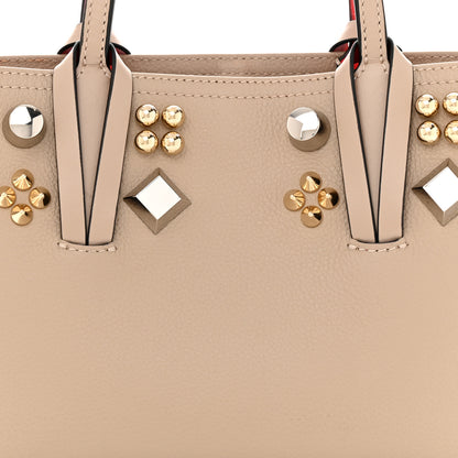 Christian Louboutin Calfskin Empire Spike Studded Mini East West Cabata Tote Feve 8 of 13