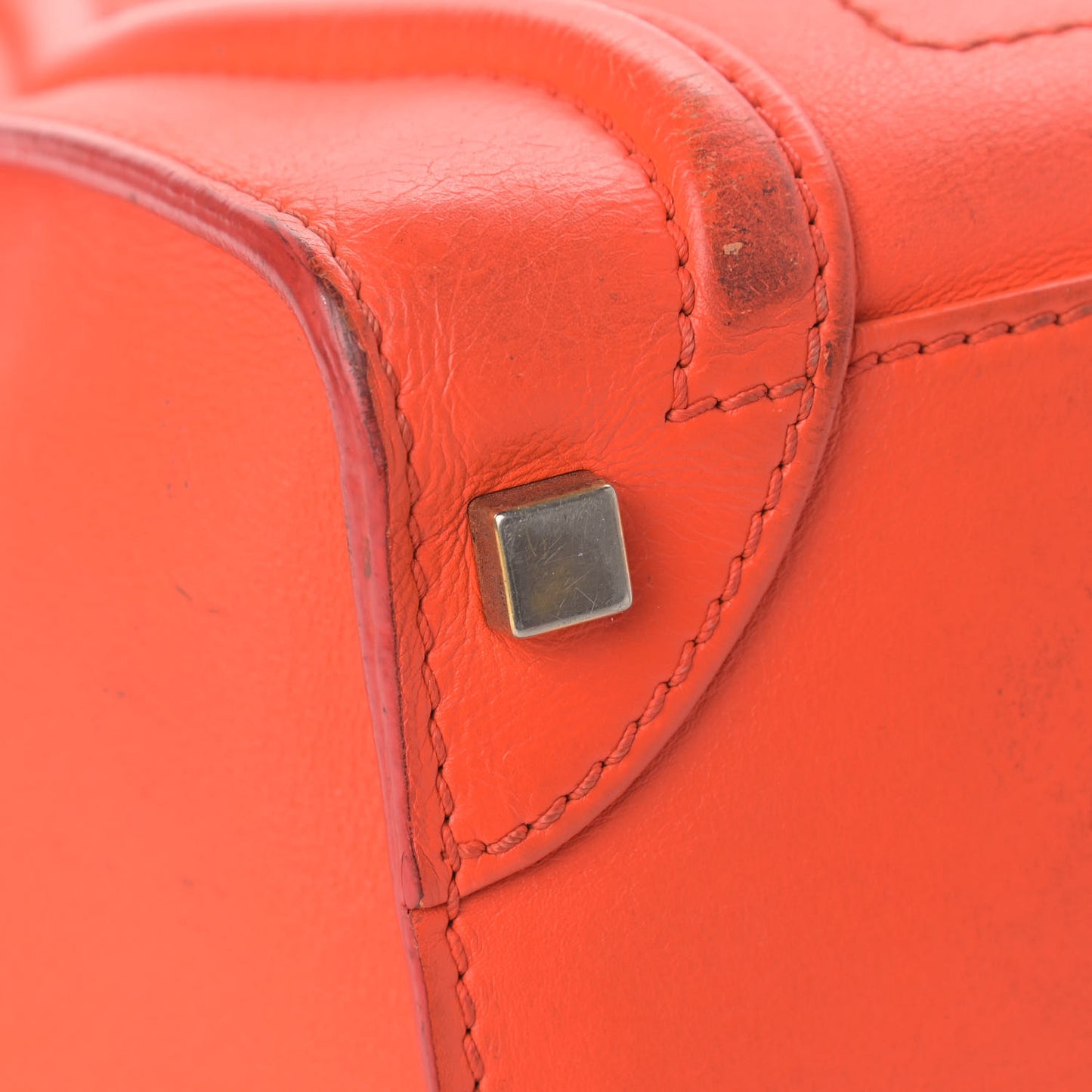 Smooth Calfskin Micro Luggage Bright Orange