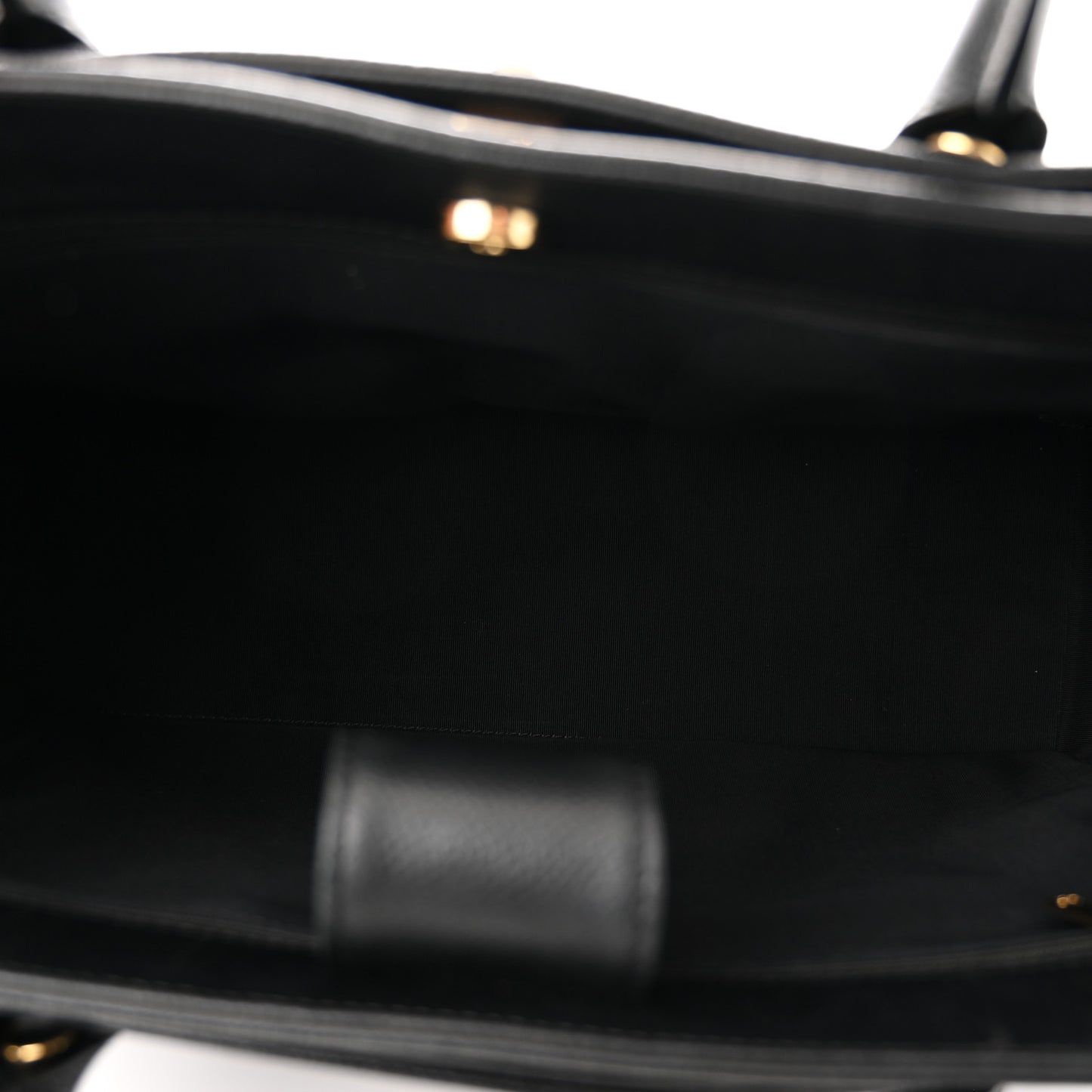 Calfskin Cerf Executive Shopper Tote Black