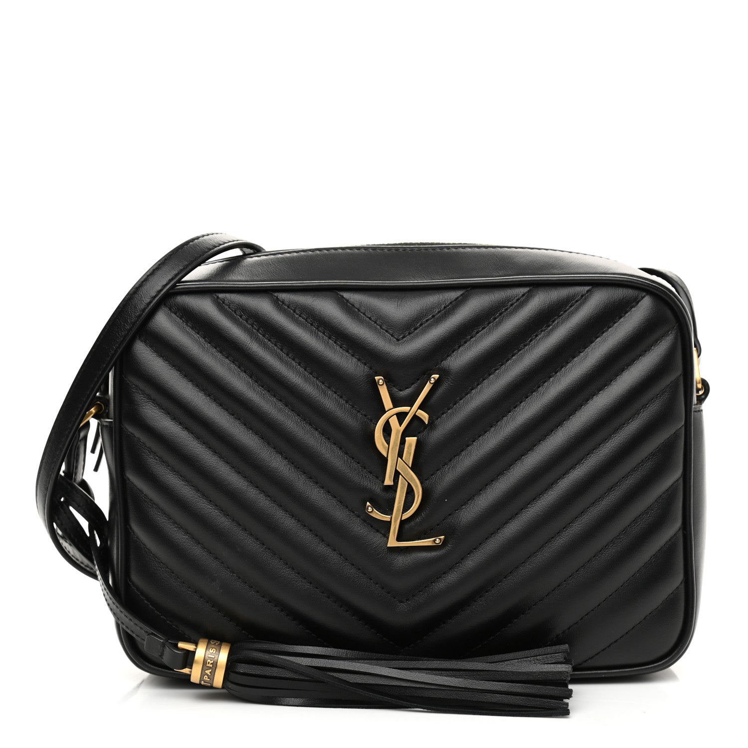 Saint Laurent Calfskin Matelasse Monogram Lou Camera Bag Black 1 of 11
