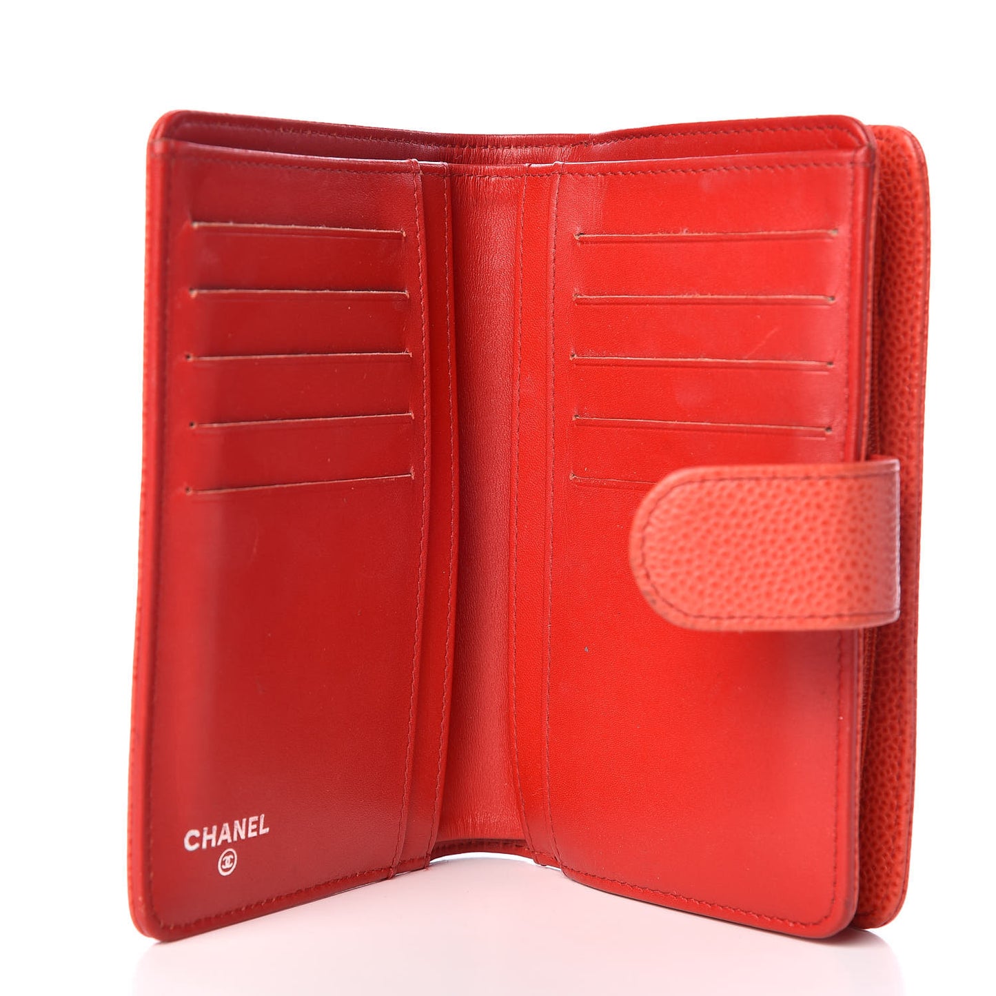 Caviar Timeless CC French Wallet Orange
