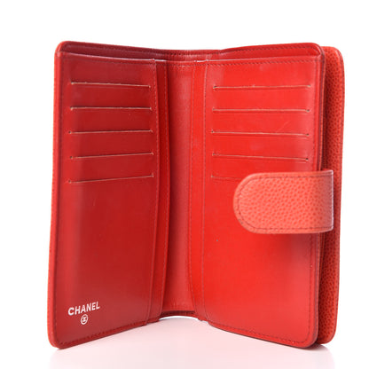 Chanel Caviar Timeless CC French Wallet Orange 14 of 24