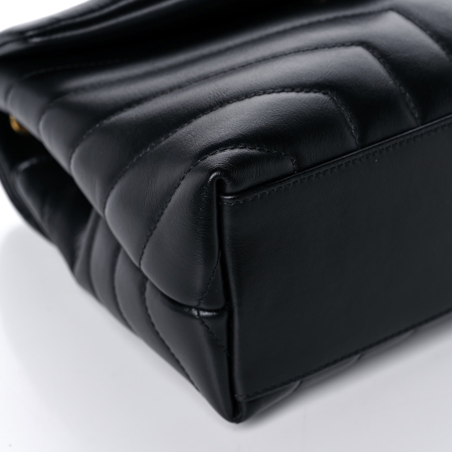 Saint Laurent Calfskin Y Quilted Monogram Small Loulou Chain Satchel Black 9 of 11