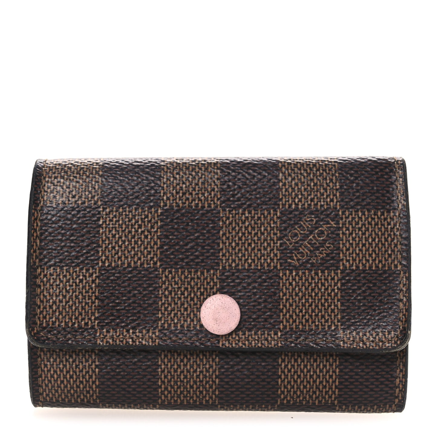 Damier Ebene Multicles 6 Key Holder Rose Ballerine