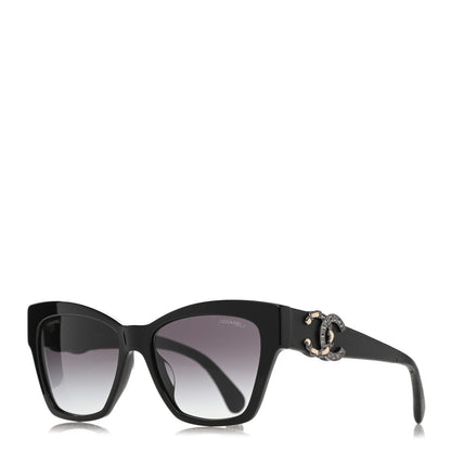 Chanel Acetate Square CC Sunglasses 5456 Black 1 of 9