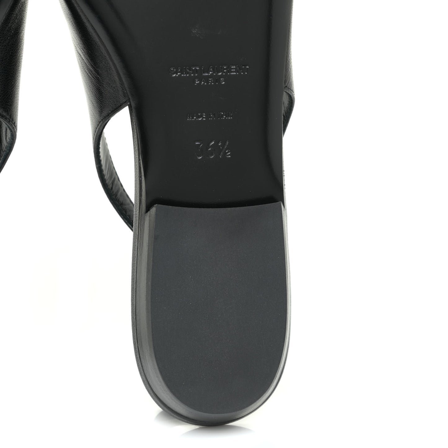 Patent Smooth Lambskin Anais Slingback Flats 36.5 Black Navy