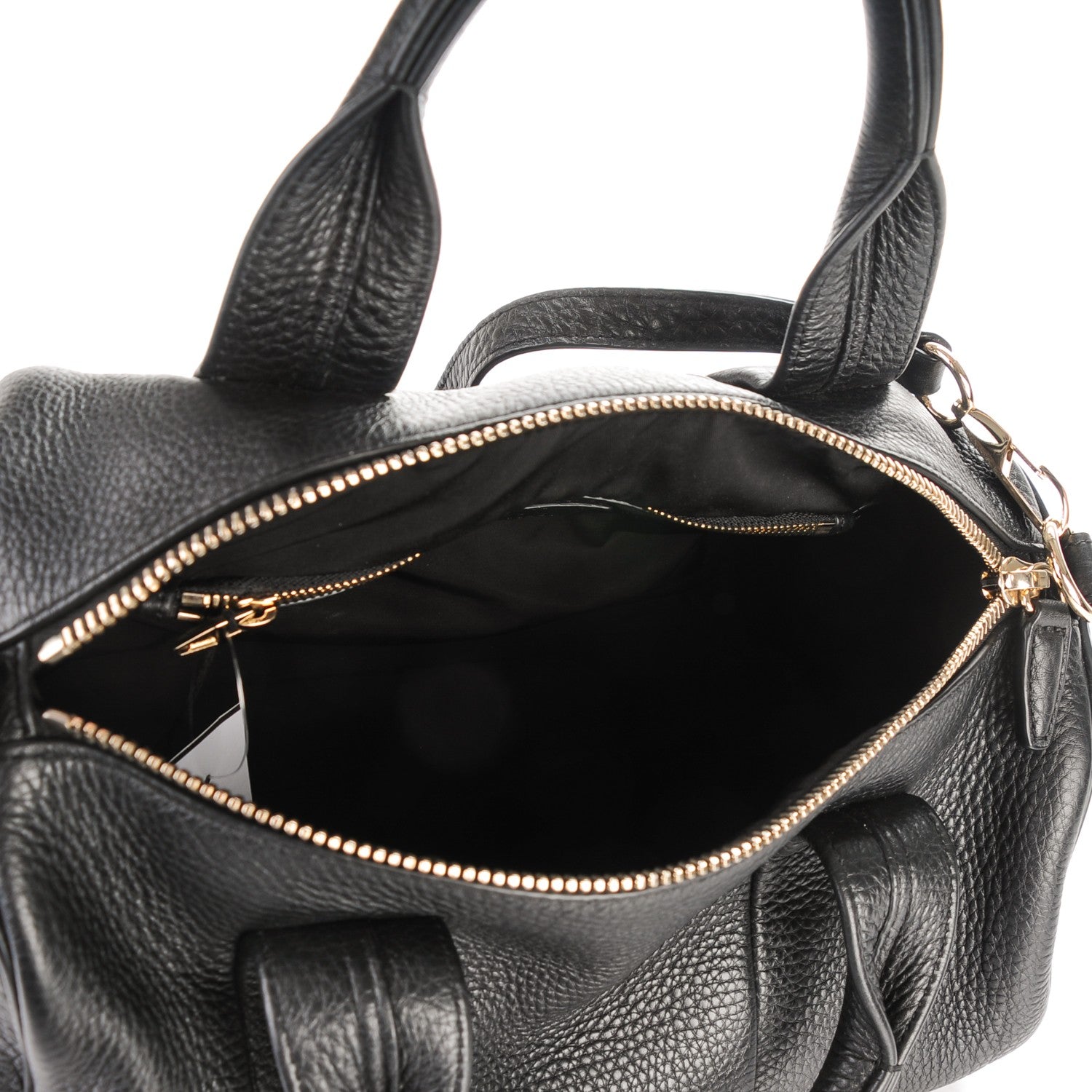 Alexander Wang Pebbled Lambskin Rocco Duffel Black Pale Gold Hardware 5 of 6