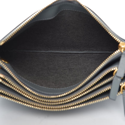 Celine Lambskin Small Trio Crossbody Bag Storm 5 of 10