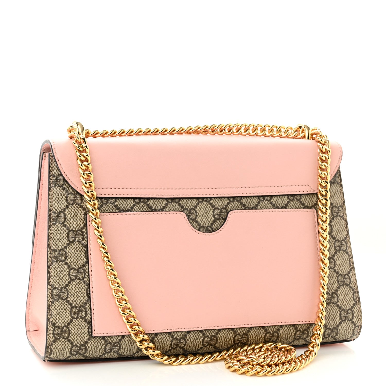 Gucci GG Supreme Monogram Calfskin Medium Padlock Shoulder Bag Beige Perfect Pink 3 of 10