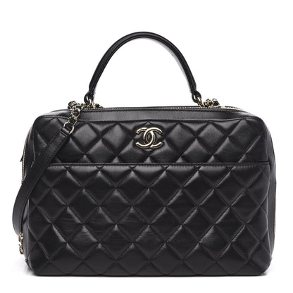 Chanel Lambskin Quilted Large Trendy CC Bowling Bag Black 1 of 11