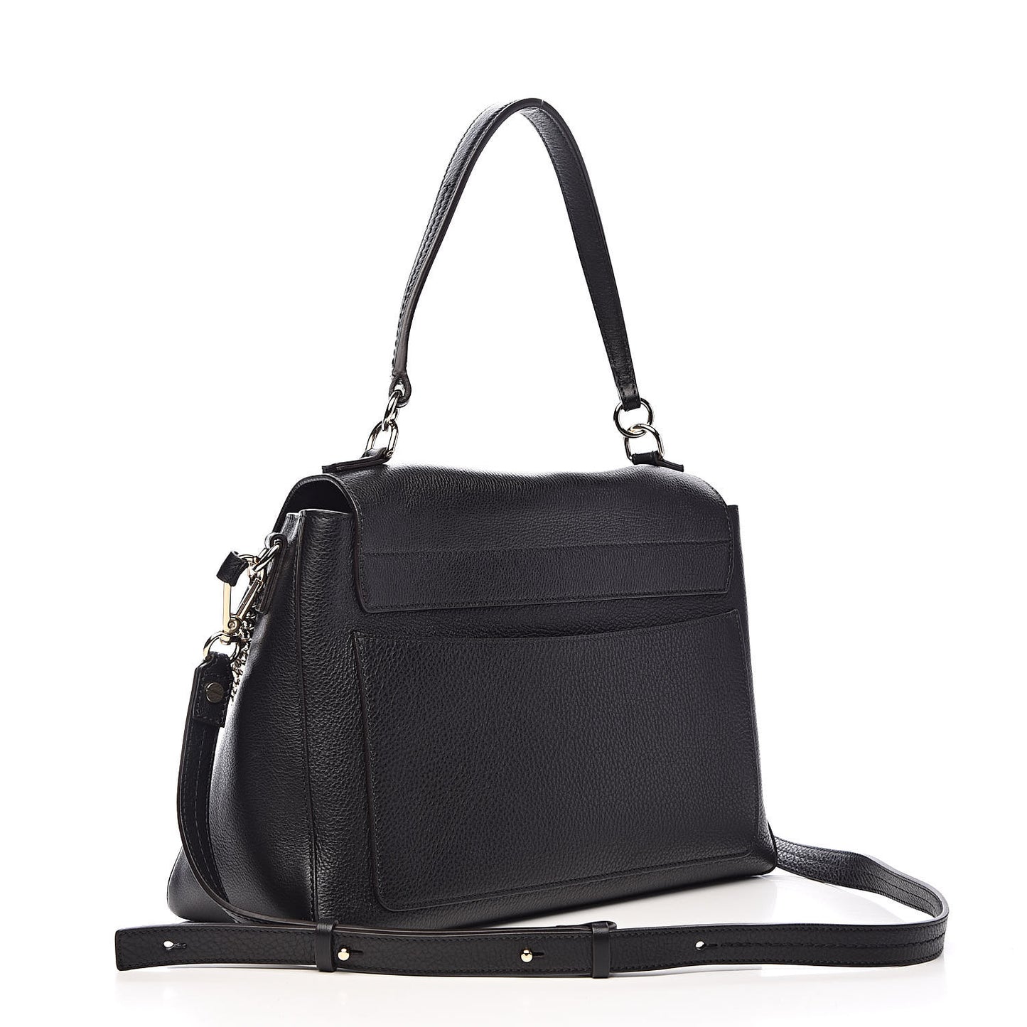 Calfskin Medium Faye Day Shoulder Bag Black